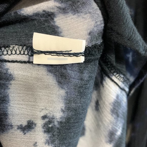 Zara Tunic Womens L Button Down Crinkle Tie-Dye Long Sleeve Pockets Loose Fit - Picture 8 of 13